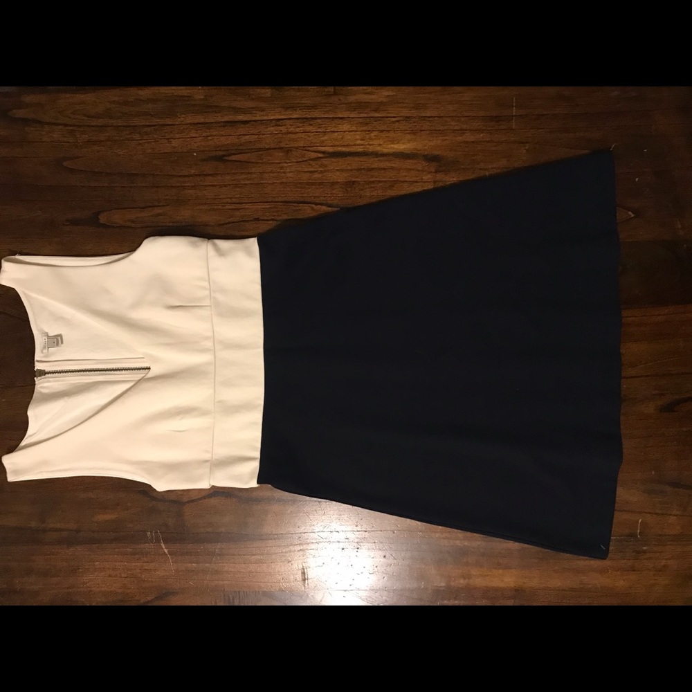 Cream and Navy dress size 4
